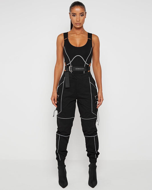 Maniere De Voir Black Bodysuit Set